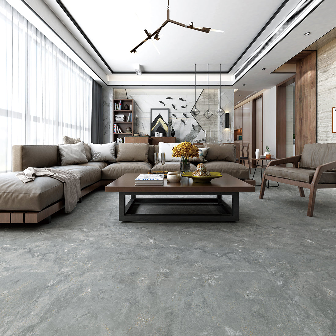 Fior Di Bosco 60x120 Gold Matt Carving