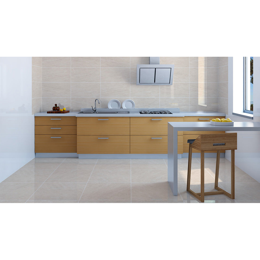 Fossil 60x60 Crema Polished