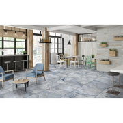 Marmo Silvestre 60x60 Blue Matt Carving