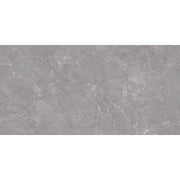Nexus 60x120 Imperio polished porcelain tile in mid grey marble effect with soft white veining