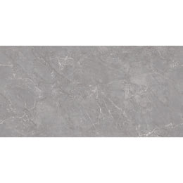 Nexus 60x120 Imperio polished porcelain tile in mid grey marble effect with soft white veining