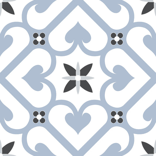 Odyssey Pattern 20x20 Blue Matt