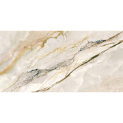 Quartz Marmi 60x120 polished porcelain tile with flowing marble veining and a crystal carved finish