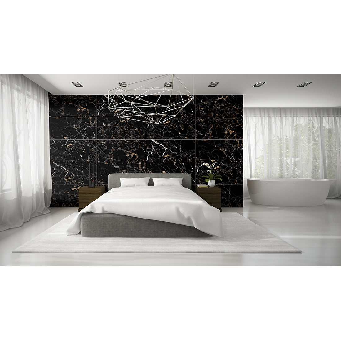 Richmond 60x120 Black Matt Carving