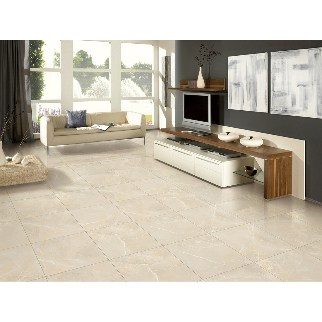Romero 60x60 Beige Matt Carving