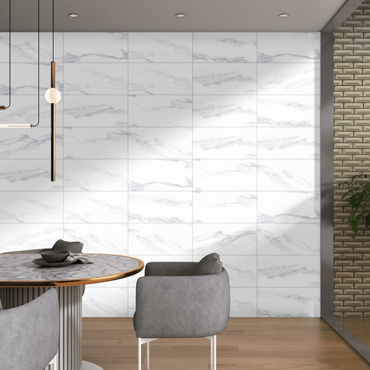 Statuario Glacier 30x60 White Matt Carving