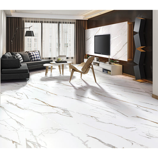 Statuario Iron Ore 60x120 White Matt Carving