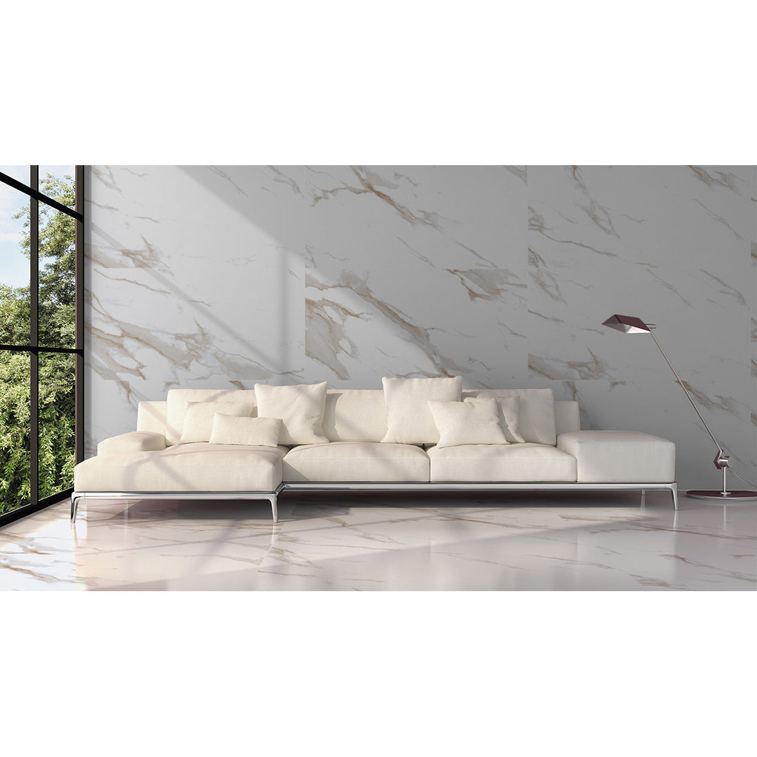 Statuario Mercury 60x120 Gold Matt