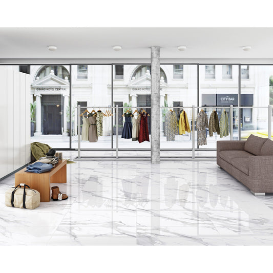Statuario Mercury 80x80 White Polished