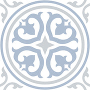 Vintage Cube Pattern 20x20 Blue Matt
