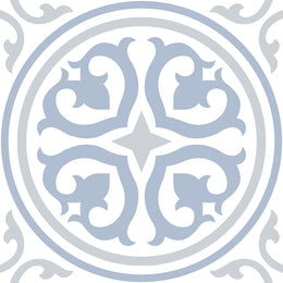 Vintage Cube Pattern 20x20 Blue Matt