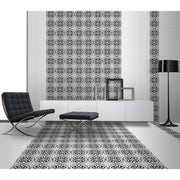 Vintage Cube Pattern 20x20 Black Matt