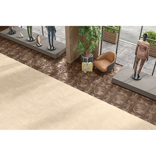 Woven Star 60x60 Brown Matt